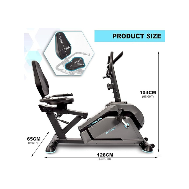 Sky Land Recumbent Bike 8-Level – Black Grey Best Price in UAE